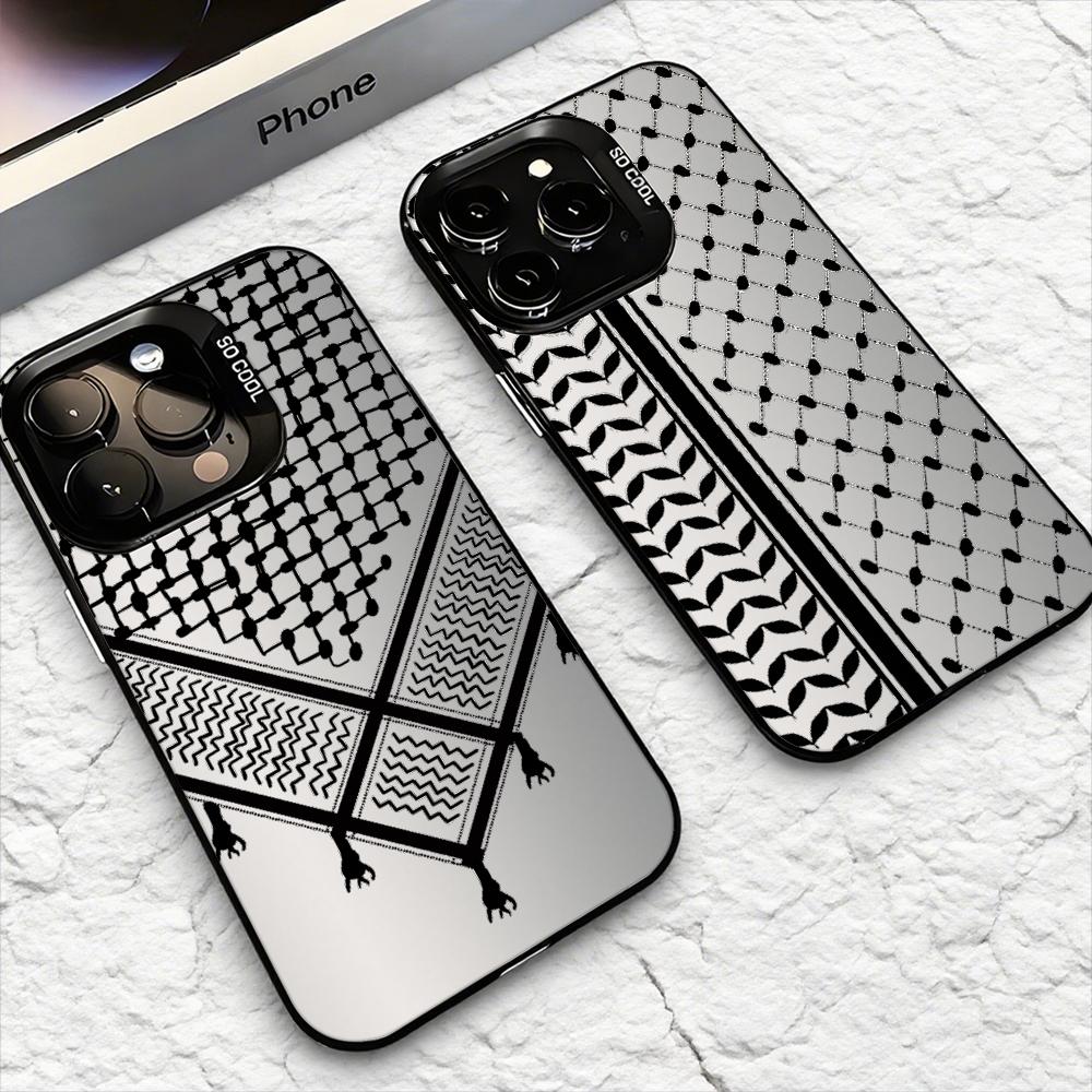 Phone Cases For Iphone 16 - غطاء هاتف بتصميم الكوفية الفلسطينية لأجهزة
