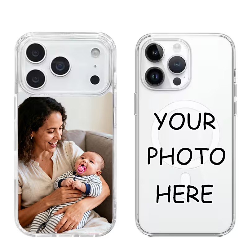 Phone Cases Customized - غطاء خلفي مغناطيسي شفاف من الأكريليك