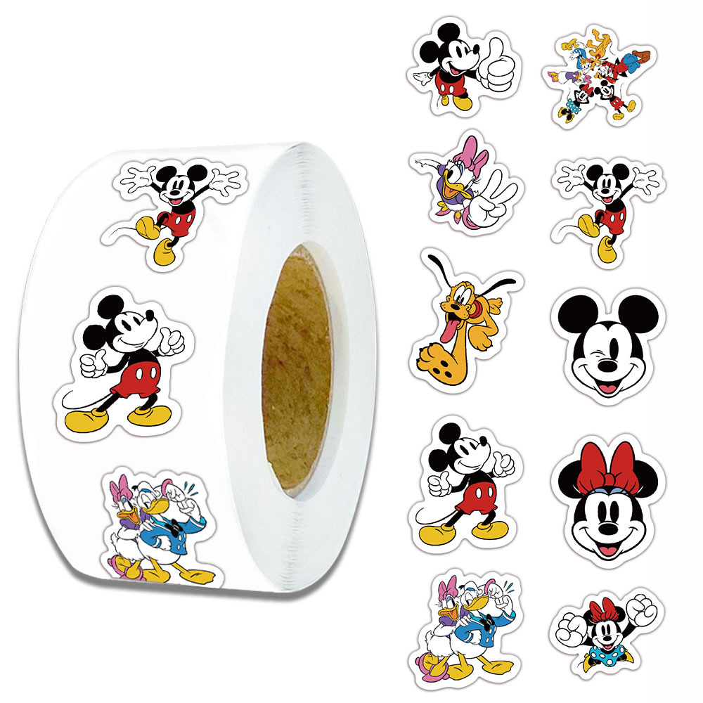 Phone Cases Disney - 500 قطعة/لفة ملصقات كرتونية ديزني لطيفة،