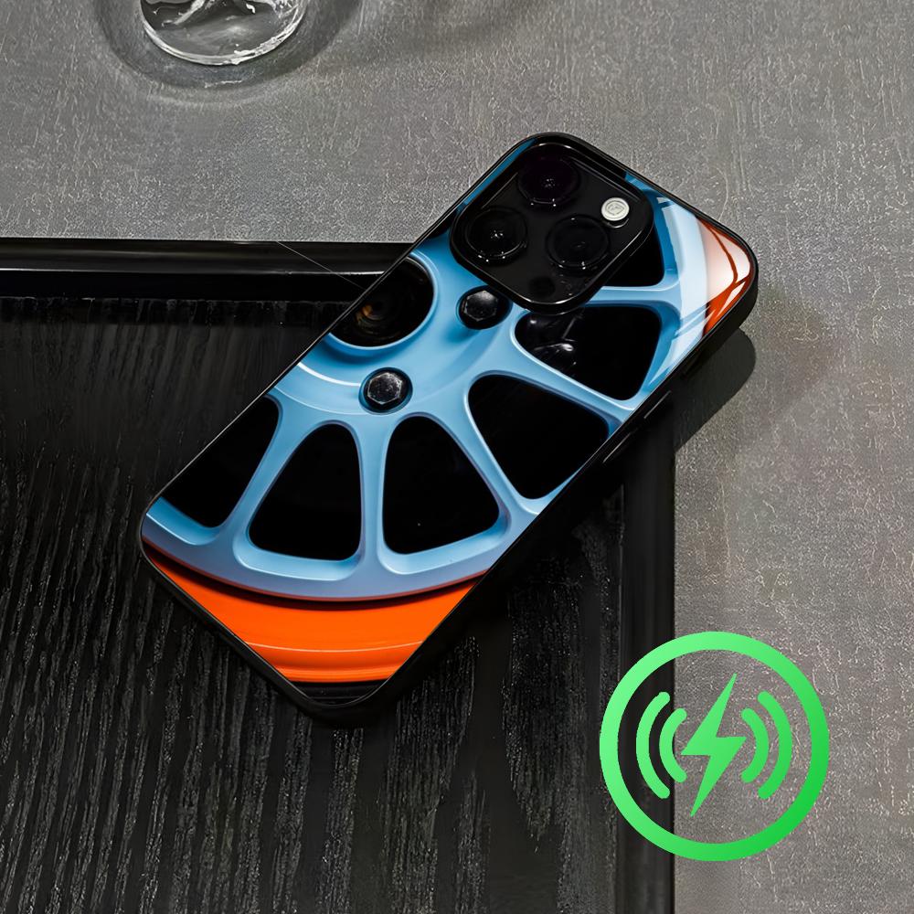 Phone Cases For Iphone 16 - جراب هاتف زجاجي بتصميم سيارة جولف
