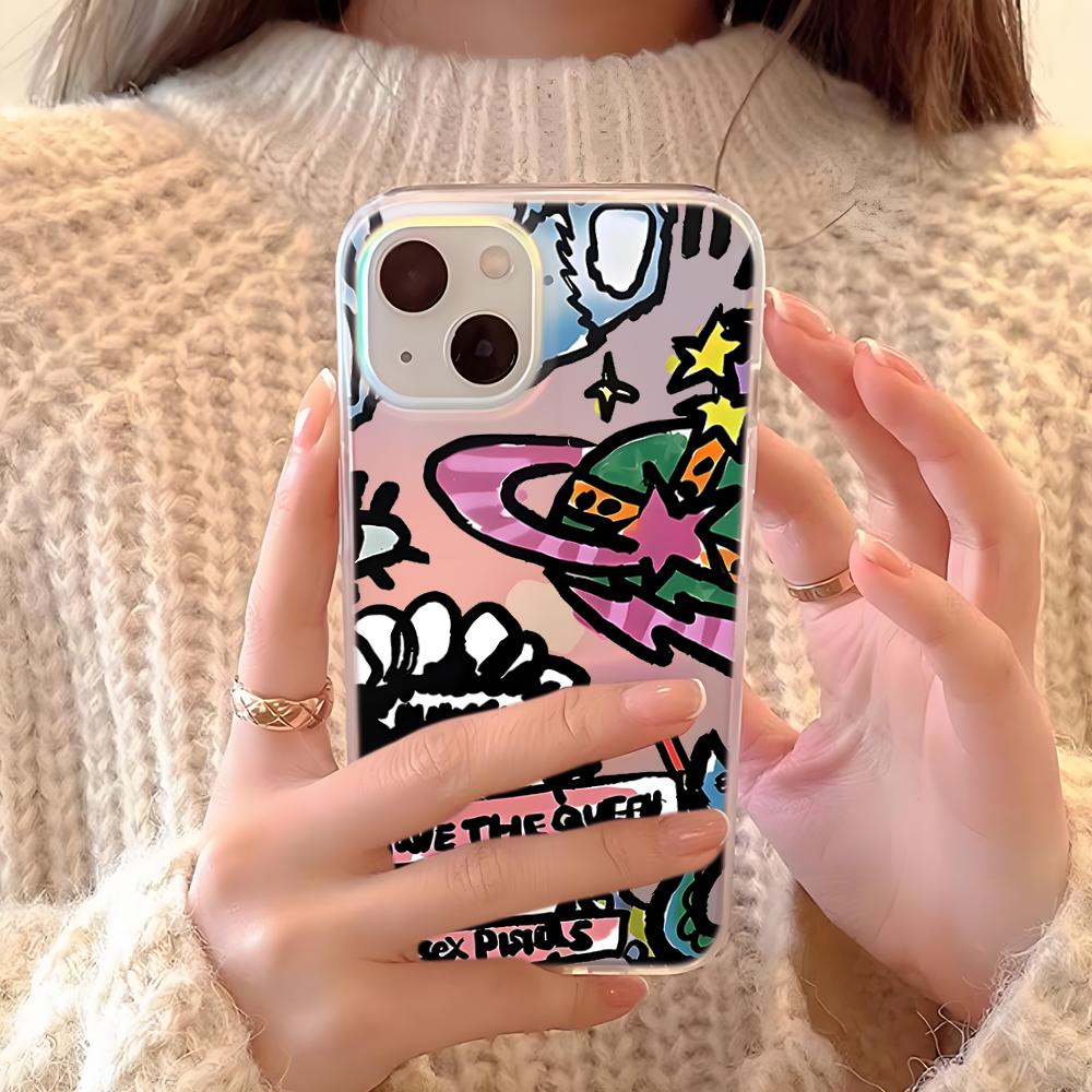 Phone Cases Brands - جراب هاتف فاخر بتصميم ليزر متدرج