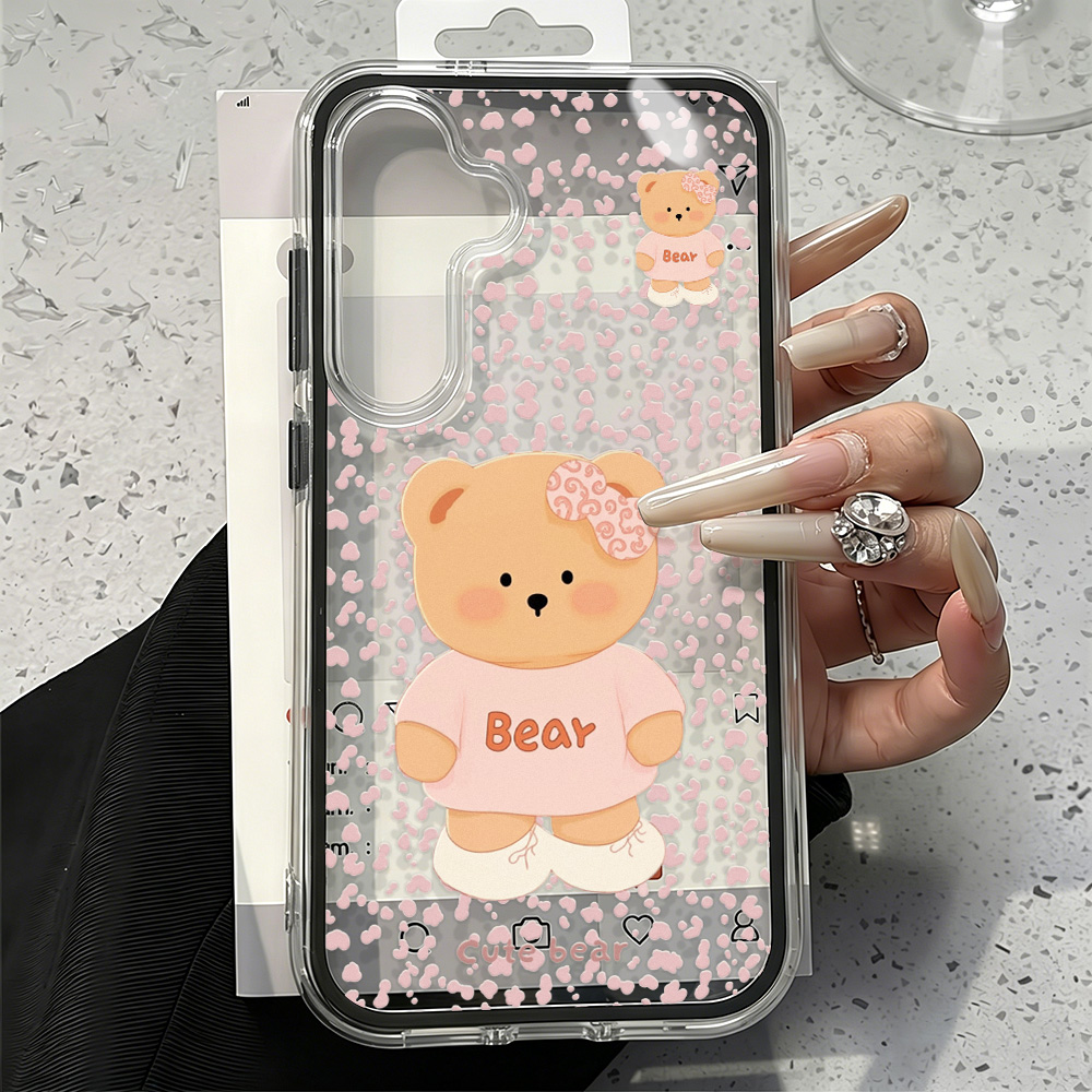 غطاء هاتف لطيف على شكل دب ثنائ - مراجعة Phone Cases Galaxy S23 وسعره